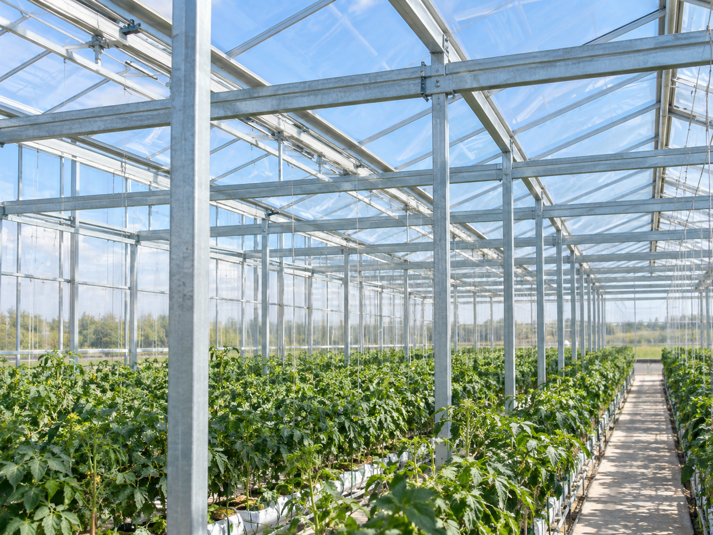 Pre-Galvanized rectangular steel tube used in greenhouse structures