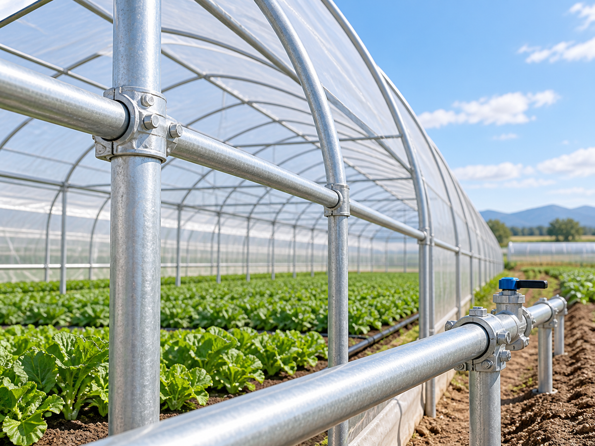 Pre-Galvanized round steel tube for greenhouse and agricultural frames