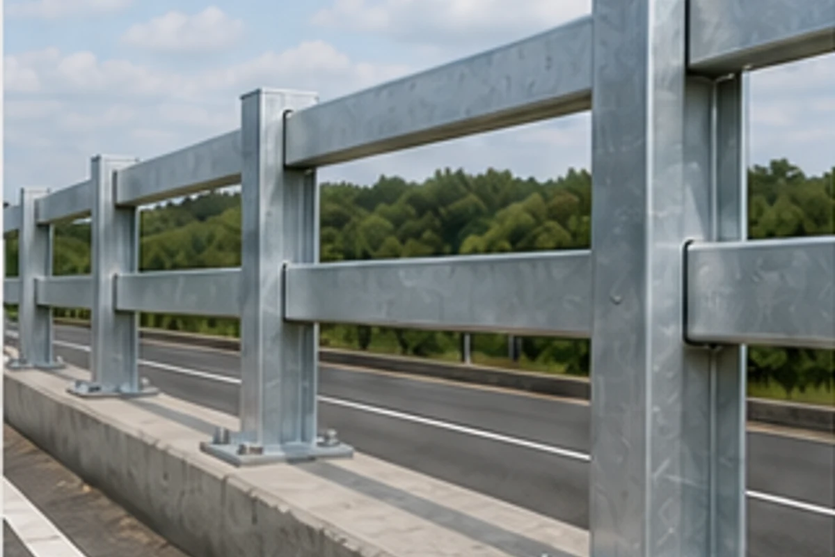 Pre-Galvanized square tube used in downstream guardrail fabrication